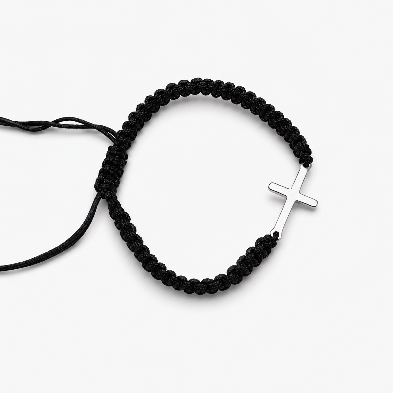 Adjustable Woven Cross Bracelet
