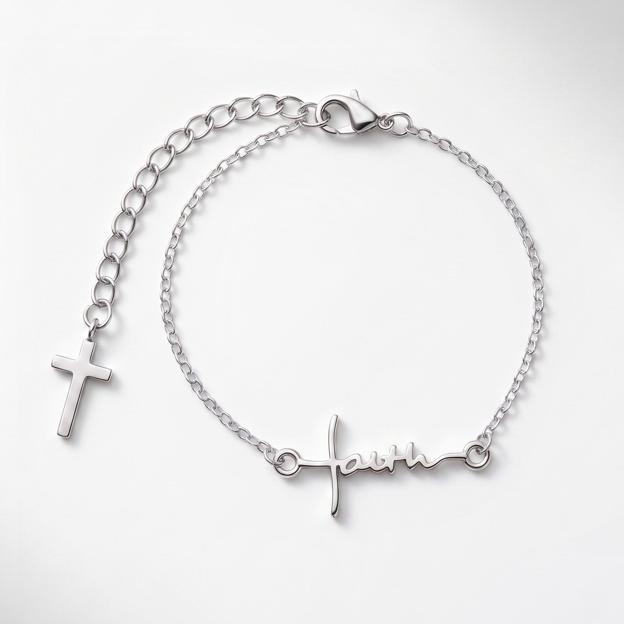 Faith Silver Bracelet