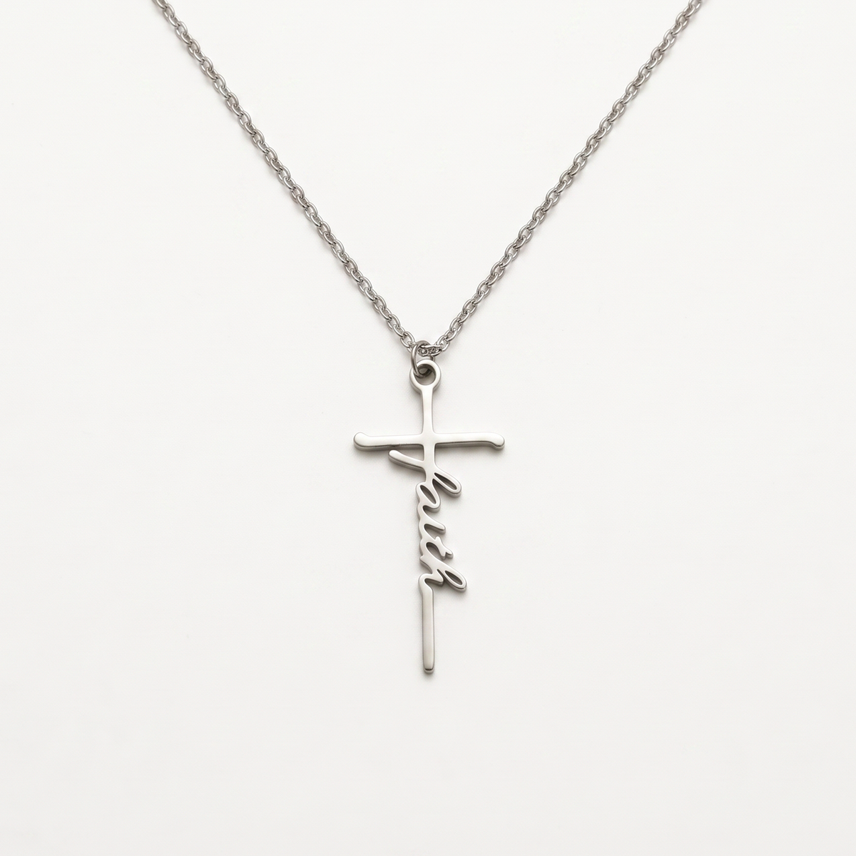 Faith Silver Necklace