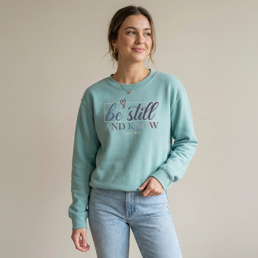Be still and know Crewneck