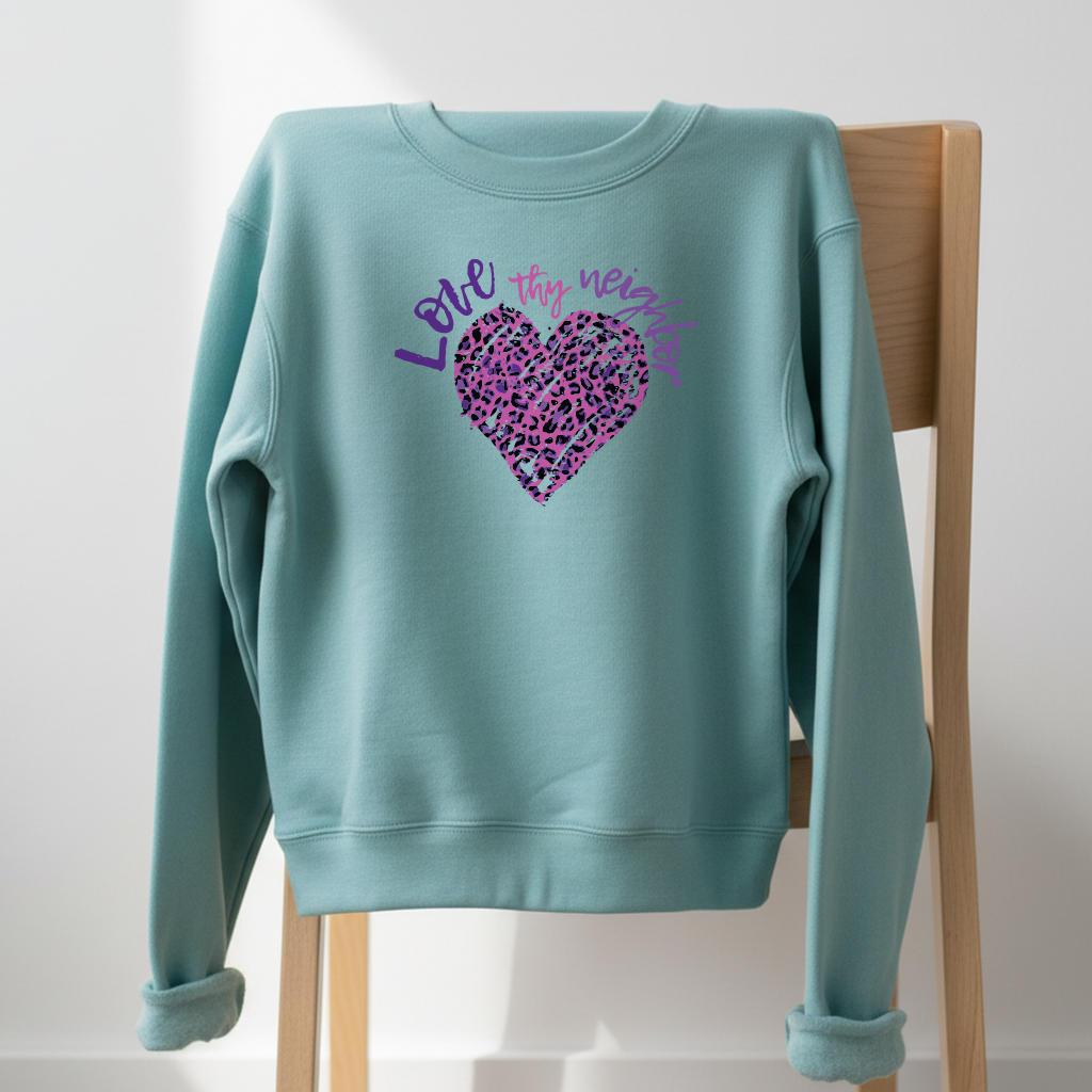 Love thy Neighbor Purple Crewneck