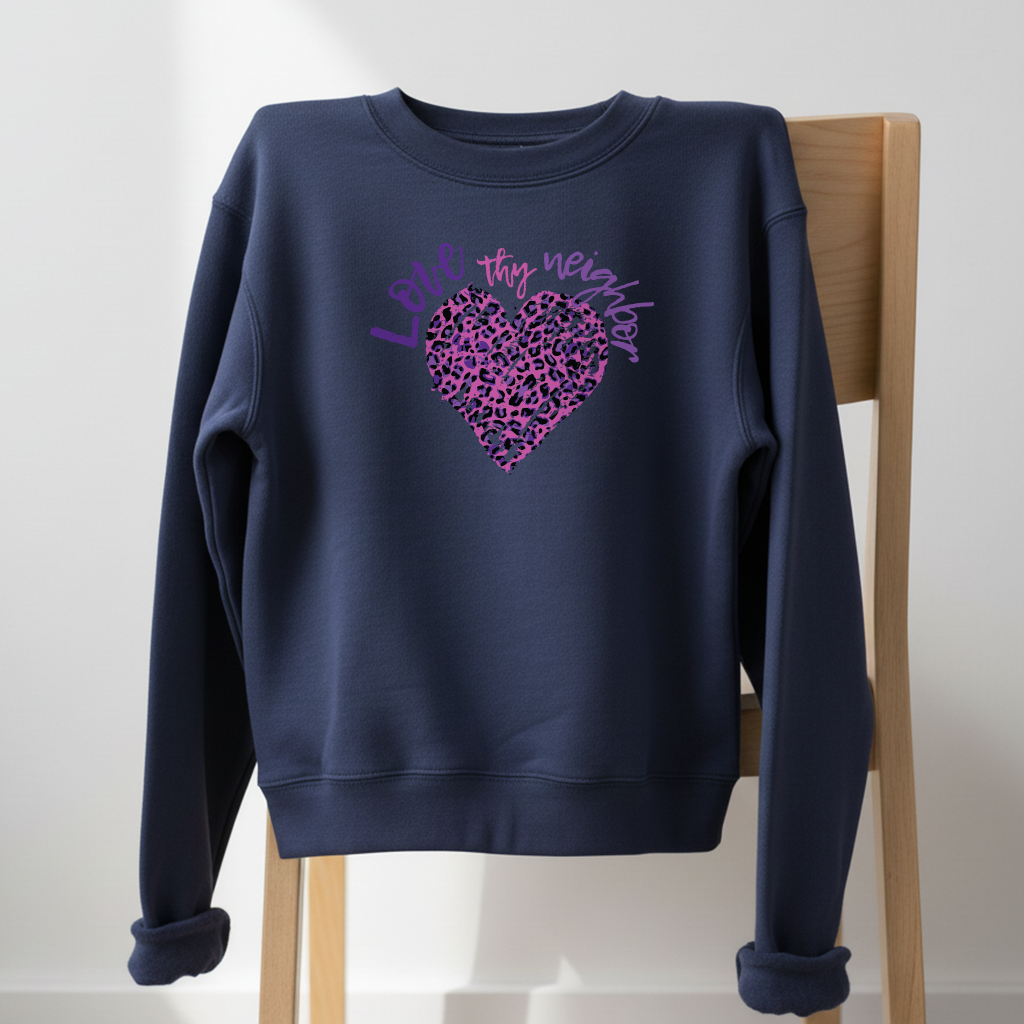 Love thy Neighbor Purple Crewneck