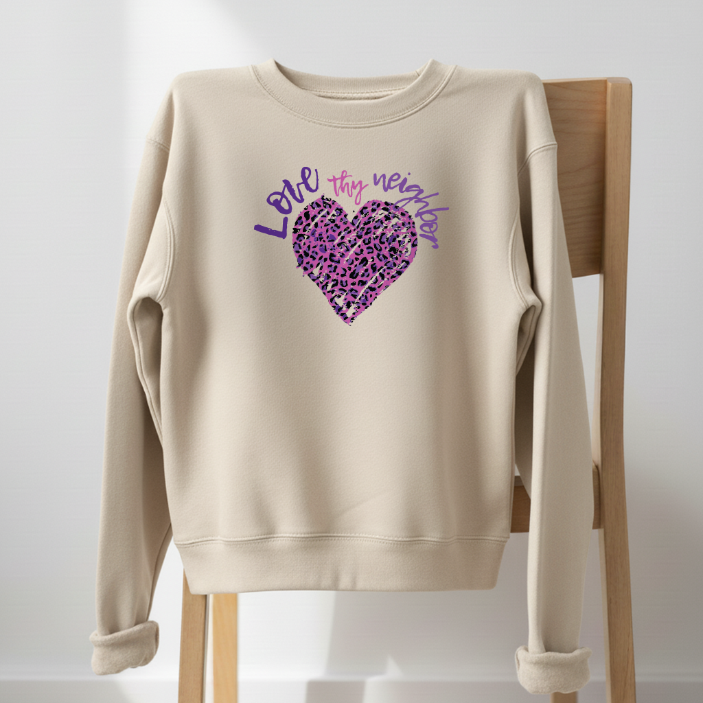 Love thy Neighbor Purple Crewneck